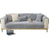 Gray Straight Stripe Sofa Towel Rabbit Plush Warm Sofas Cover Thicken L Non-slip Couch Cushion Living Room Slipcovers Home Decor