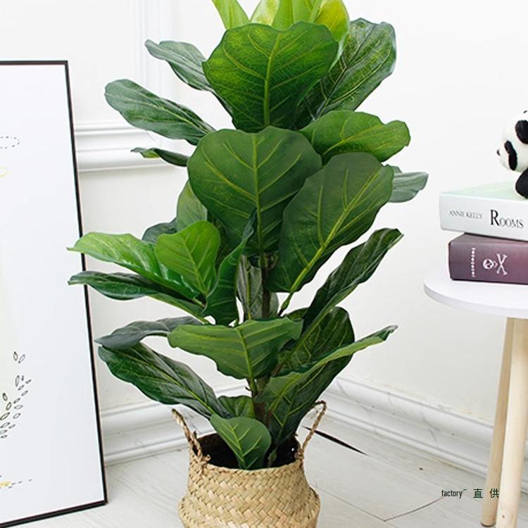 Artificial Bionic Green Plants: Floor-Standing Turtle Back Leaves Ornament for Living Room and Bedroom Decor