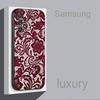 Lace Print P-Pattern Phone Case For Samsung S 9,10,21,30,22,23,24,25,Ultra,Plus,Lite,FE,4,5G Black Soft Case