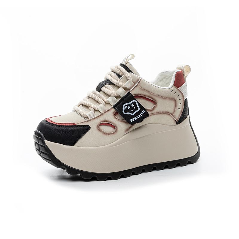 Thick-soled heightening dad shoes women's popping board casual fashion versatile sports shoes small women's shoes