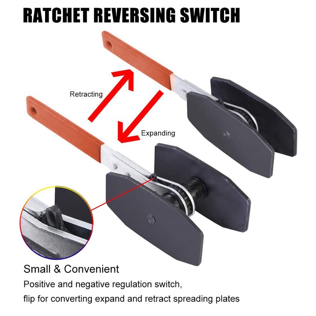 Stainless Steel Ratchet Brake Piston Caliper Spreader Tool Press Single Twin Quad Separator Pad Disc Brake Caliper Tool