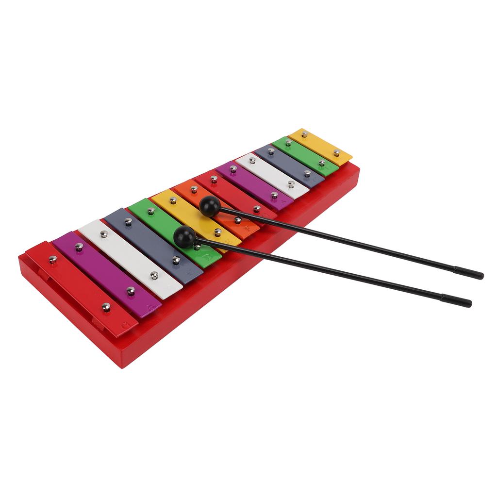 Xilofone colorido de alumínio de bétula 13 tons Glockenspiel profissional para criar música