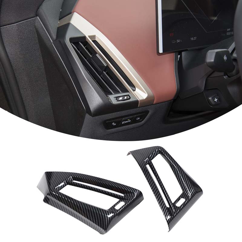 ABS Carbon Fiber For BMW iX I20 2026-2026 Interior Kit Steering Wheel Dashboard Console Gear Shift Panel Cover Trim Stickers