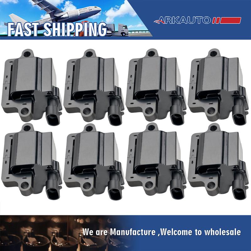 8PCS ARKAUTO SQUARE Ignition Coil Pack UF271 D581 12558693 for Chevy EXPRESS SILVERADO SUBURBAN GMC SAVANA YUKON 4.8 5.3 6.0 8.1