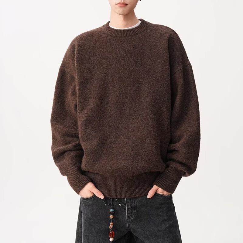 Men's Trendy Slim Fit Crew Neck Sweater - Autumn/Winter 2024 Collection