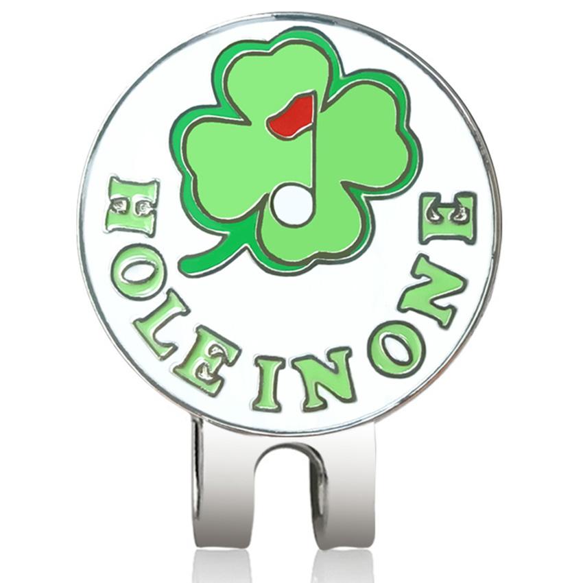 Lucky Clover Golf Ball Mark with Magnetic Golf Hat Clip Green Four Leaf Clover Golf Marker Training Aids For Boys Girl Kids Gift 5