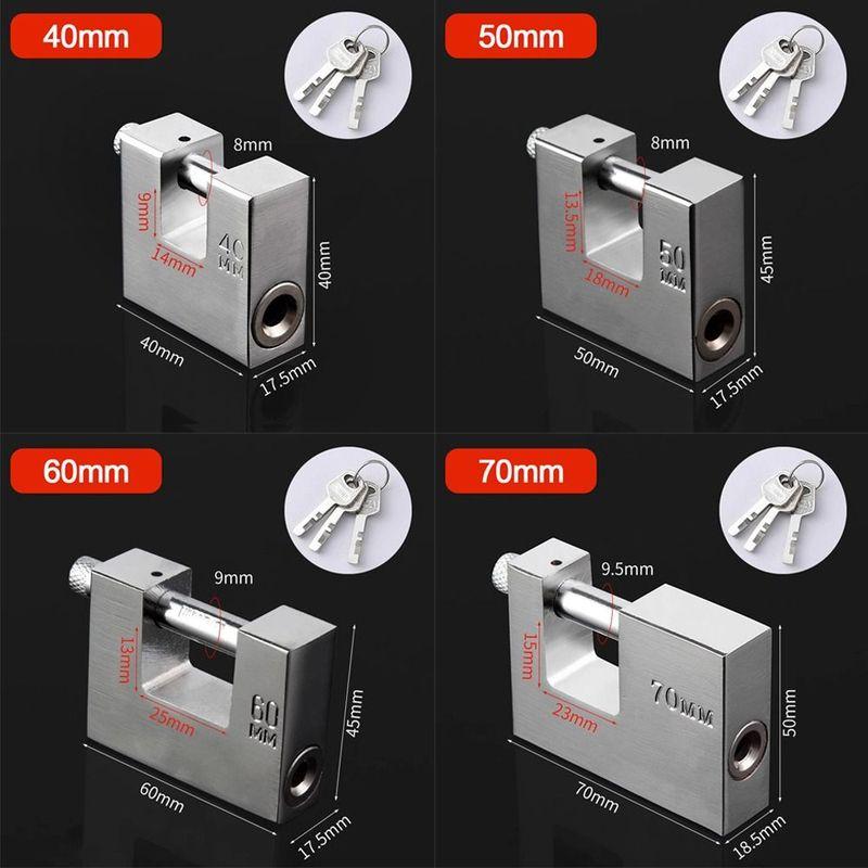 Creative Stainless Steel Heavy Duty Padlocks Anti-cut Anti-pry Anti-theft Lock Safety With Keys Gate Locks