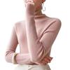 Damen Pullover Rollkragen Langarm Einfarbig Unterteile Hohe Elastizität Normale Passform Strickoberteile Strickwaren