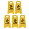 5Pcs Mini Caution Wet Floor Sign Single-side Realistic Miniature Dog Cat Vomit Caution Sign Small Warning Sign Desk Toy