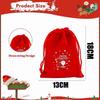 Christmas Red Green Velvet Drawstring Bags  Bulk Candy Biscuit Pouch for Party Favors, Gift Giving & Holiday Decoration Supplies