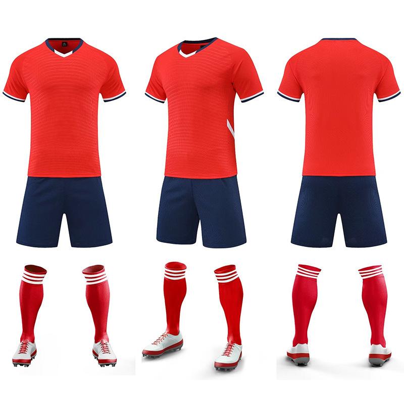 A Short-sleeved Football Training Jersey, a Football Jersey Set for Men and Women, and Short Sleeves Can Be Printed for Cross-border Children's 