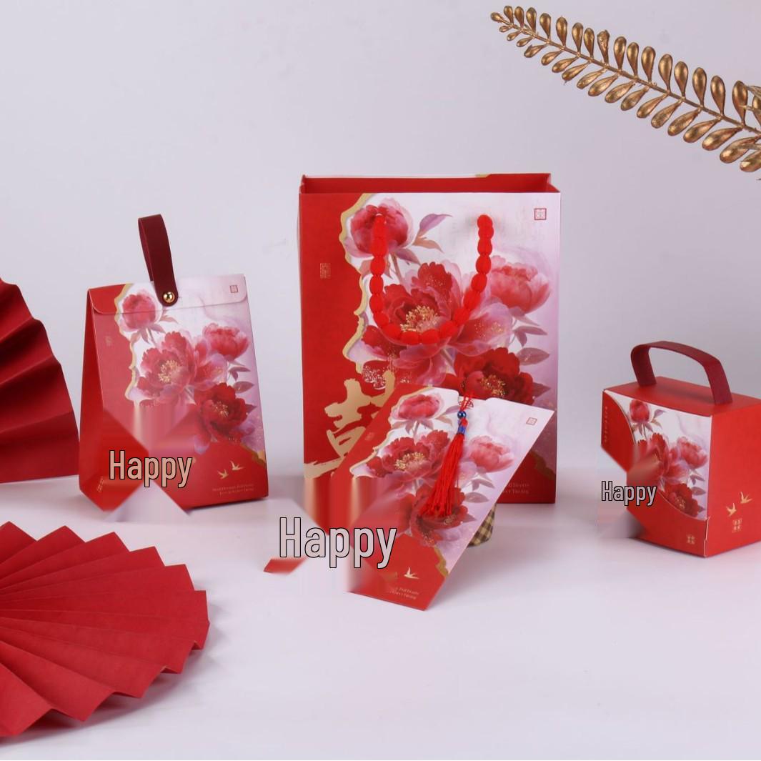 

Premium Wedding Candy Box Favors - Elegant Engagement Party Gift Packaging. Red Side Clasp Box (9*5.5*9) красный
