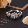Xiaohongshu Style Exquisite Retro Diamond Flower Ring for Women’s Index Finger