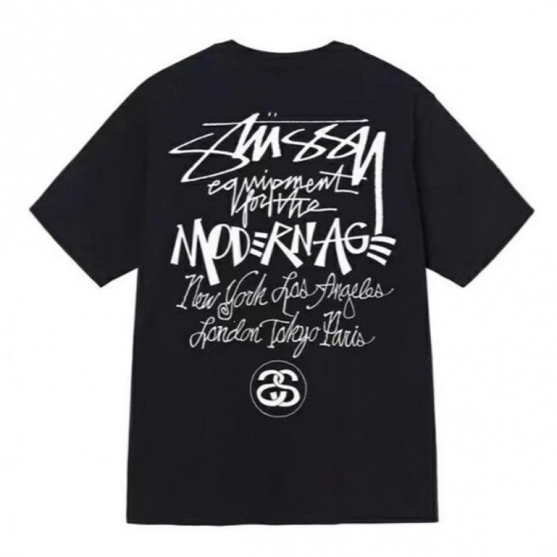230g Small Daisy Strawberry Hip Hop T-shirt - American Style Spring/Summer Unisex Trendy Short Sleeve with STU Pattern.