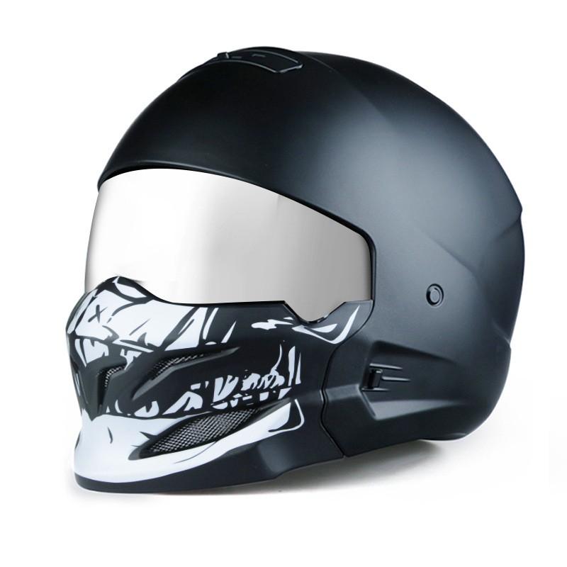 Vintage-Style Motorcycle Helmet With Bluetooth Support 3C Certified ABS Full Face Adults