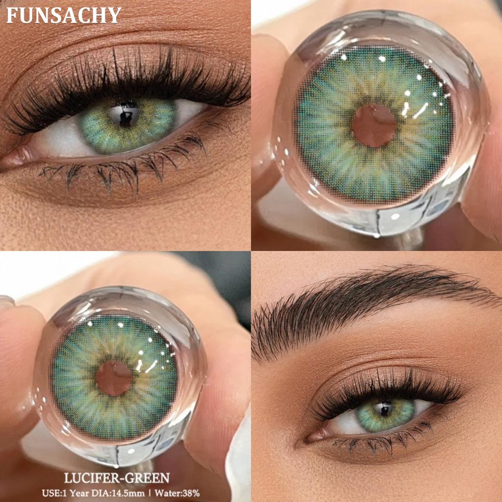 Funsachy 1 Paar natürliche farbige Kontaktlinsen für Augen, kosmetische farbige Linsen, braune Kontaktlinsen, Jahres-Beauty-Farblinsen-Augen