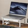 Computer Monitor Riser Cold-Rolled Steel Ventilated Monitor Stand with Drawer 3-Level Height Adjustment Laptop Stand for Home Office