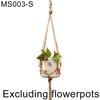 Linen Rope Plants Flowers Pot Hanging Basket Holder Net Garden Balcony Decor