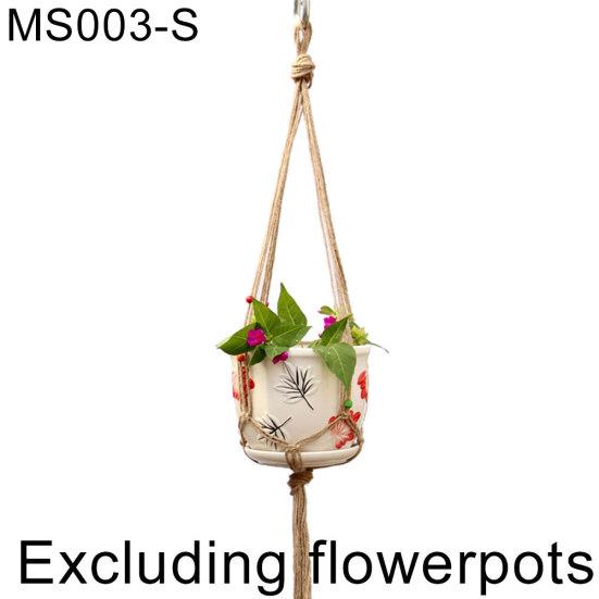 Linen Rope Plants Flowers Pot Hanging Basket Holder Net Garden Balcony Decor