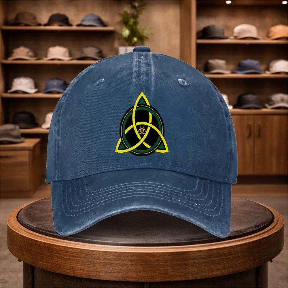 Triquetra Print Baseball Cap Casual Duckbill Hat Fashionable Hat Adjustable Outdoor Casual Cap for All Seasons Suitable fo