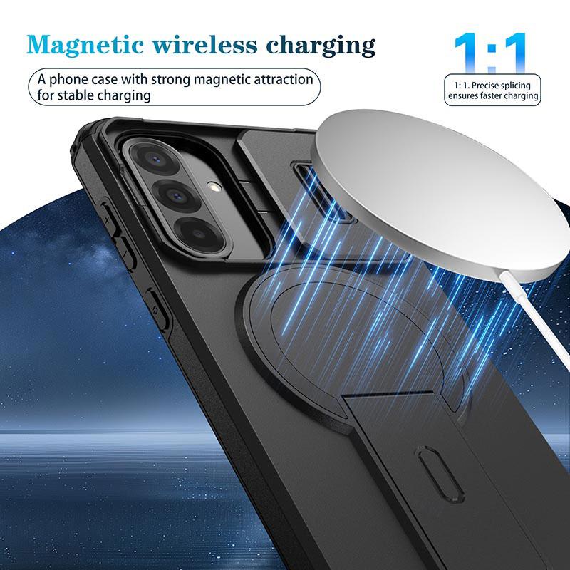 For Samsung Galaxy A16 A17 A26 A36 A56 5G Phone Case, Integrated Bracket Rotating Protective Cover Push Window Camera Protection