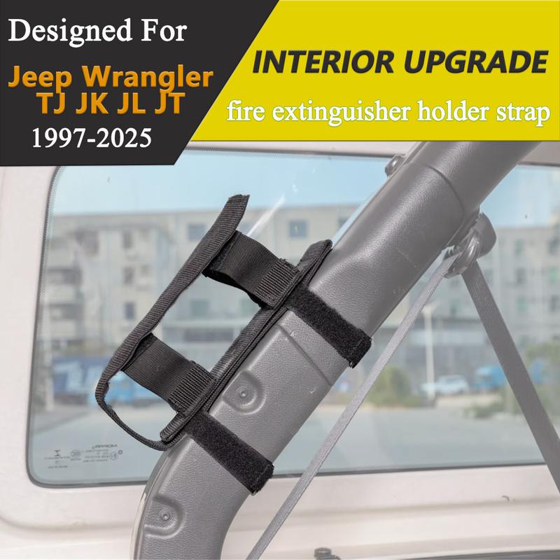 Roll Bar Bottle Extinguisher Mount Holder Adjustable Fixing Belt for Jeep Wrangler CJ YJ LJ TJ JK JKU JL JLU 4XE Car Accessories