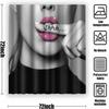 Fashion Woman Shower Curtain Modern Women Funny Bathtub Shower Curtain Decoration 12 Hooks 180X180Cm