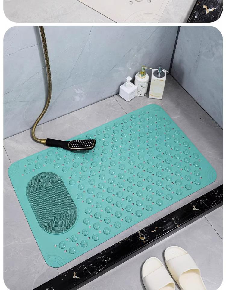 Non-Slip PVC Bathroom Mat with Suction Cups for Shower, Toilet, and Entrance