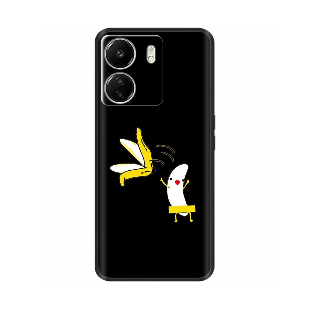For Xiaomi Poco C65 Case Cute Luxury Painted Back Cover Soft Black Silicone Phone Case For Xiaomi Poco C65 PocoC65 Fundas Bumper
