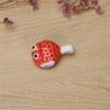 6 Pieces Cute Pufferfish Shaped Ceramic Chopstick Rests Spoon Fork Holder Ceramic Chopstick Holders for Kitchen Utensil