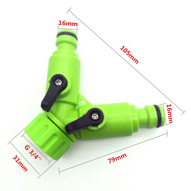 1pcs Irrigation Hose-way Splitter Adapter Connector Pipe Water Sprinkler Watering Tool Distributor Y Adapter Connector
