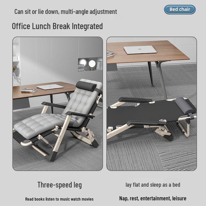 Reclining Foldable Lounge Chair for Napping, Office, or Home Use