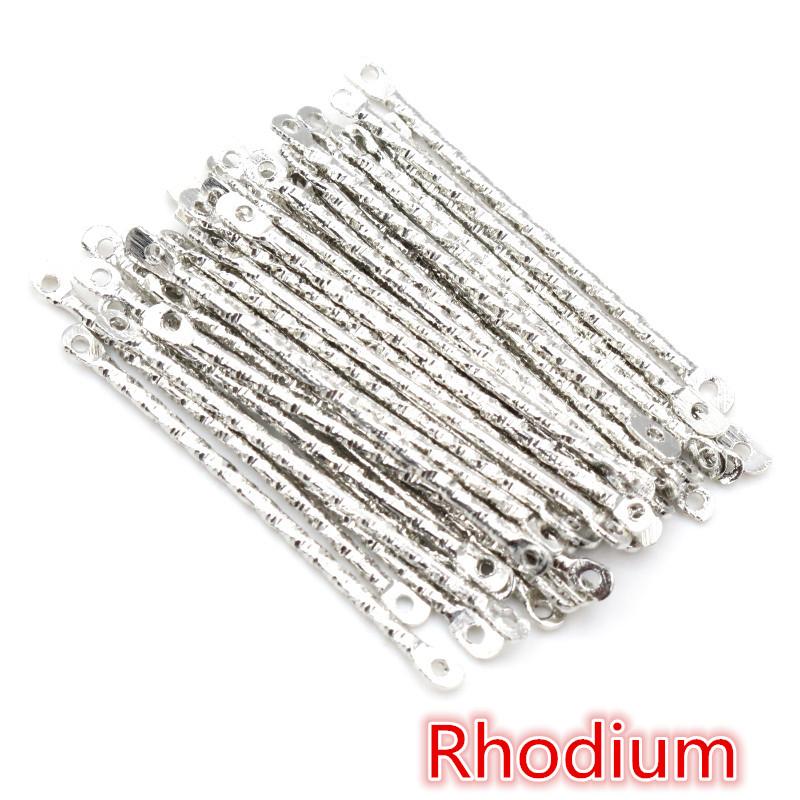 50Pcs/lot 15-40mm Double Cylinder Bar Earrings Connecting Stripes For DIY Jewelry Making Earring Pins Findings Supplies
