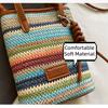 Fashion Portable Striped Women Crossbody Bags Straw Large Capacity Beach Bag Shoulder Bags Ladies Casual Clutch Purse