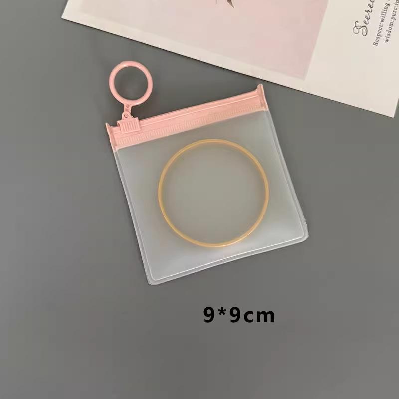 Non-yellowing, non-hardening frosted EVA zipper jewelry bags for earrings and bracelets