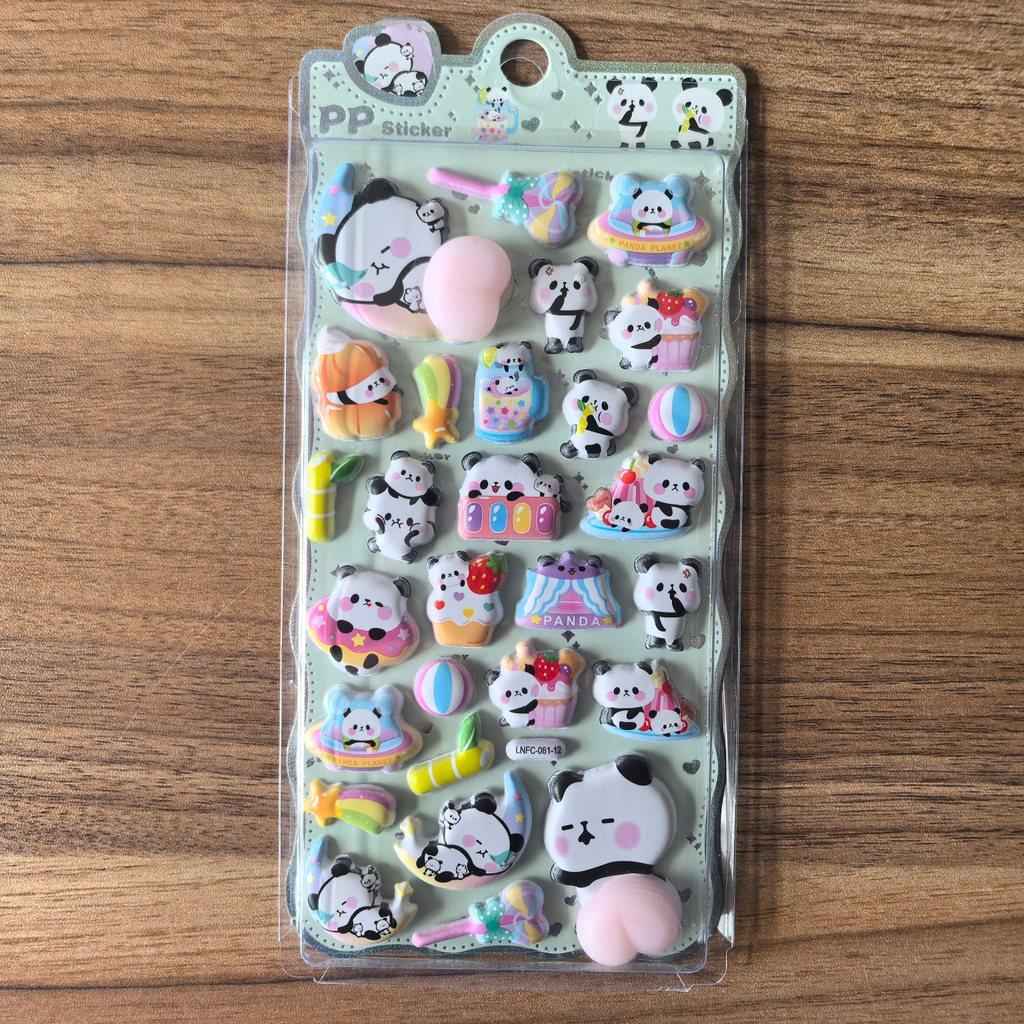 Cute Cartoon PP Sticker (1 Pcs) - 3D Embellishment for Planners, Device Decoration & Handcrafts BulingBulingStickers Store