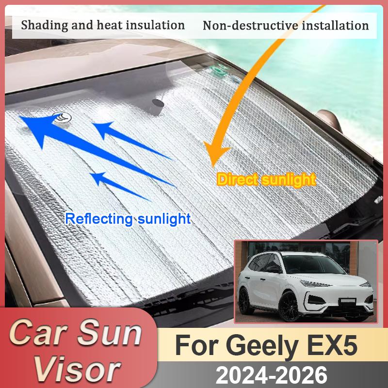 Car Accessories For Geely EX5 Galaxy E5 E245 2024 2025 2026 Sunshades Window Side Windshield Sun Visor Blind Sunscreen Anti-UV