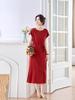 2026 New Elegant Mulberry Silk Mid-Length Dress - Round Neck & Casual Fit