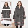 USB Three-Zone Heated Hooded Blanket – Thick, Wearable, Large Size, European & American Style