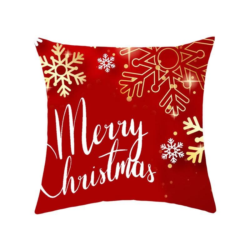 New Christmas Sofa Pillow Case Home American Letter Print Bedside Pillow Case