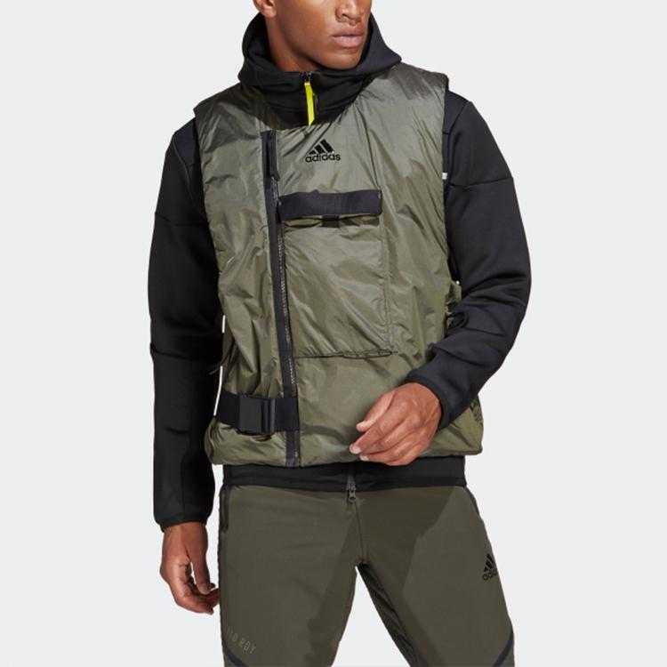 adidas Daunenweste Für Outdoor-Sportarten Herren Oberteile Heritage-Grün FT2418