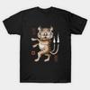 Asian Size Cotton Unisex Tshirt Print T-shirt Yokai Cat T-shirt No-Cut Print Regular Fit