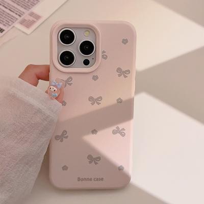 Ins Bow Flowers Iphone15pro Max Silikon Weiche Handyhülle Apple 14 Geeignet für 16 Sturzsicher 13