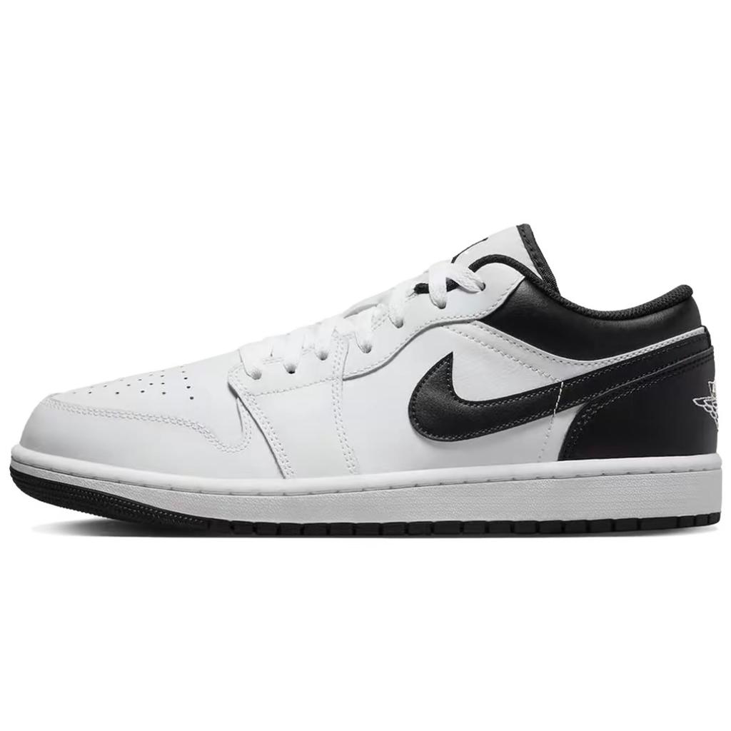 Jordan Air Jordan 1 Smoke Gray Abrasion Resistant Low top Vintage Basketball Shoes Men's Black Gray 553558-132(Team1291-)