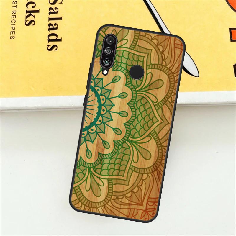 Mandala Wood Floral For Huawei Nova Y61 Y73 Y70 Y72 Y60 Y90 Y91 7i 8i 11i 12i 12s 9 10 SE P20 P30 P40 Lite Case