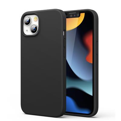 Rubber Flexible Silicone Case Cover iPhone 13 Mini Black