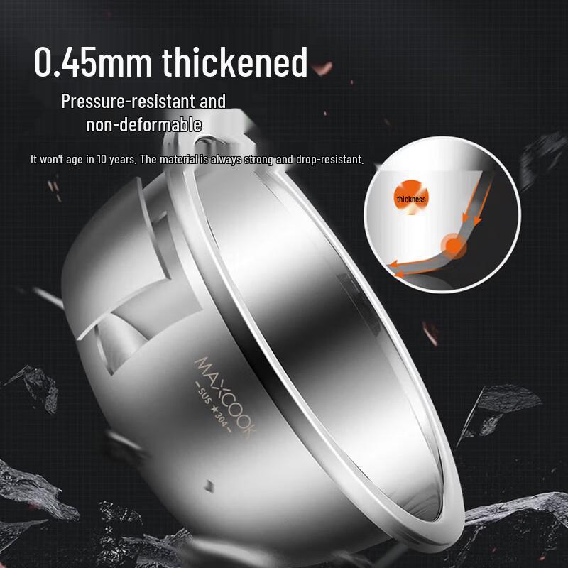 maxcook 304 Stainless Steel Multi-Purpose Bowl Set