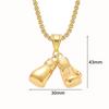 Hip Hop Pair Boxing Glove Pendants For Men Gold Color Stainless Steel Male Hippie Jewelry Dropshipping Necklace