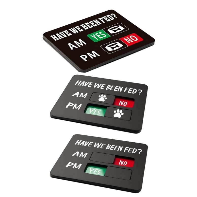 Multifunctional Feeding Reminder Board For Pet Including Medication And Water Times Waterproof Acrylic Materials