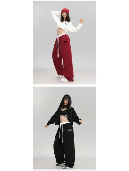 Women's Multicolor Lace-up Hip Hop Street Dance Pants - Spring/Autumn Jazz Dance Casual Wear